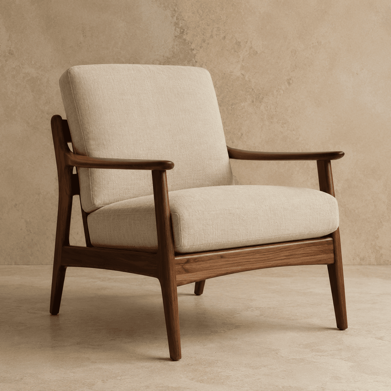 Linen accent chair