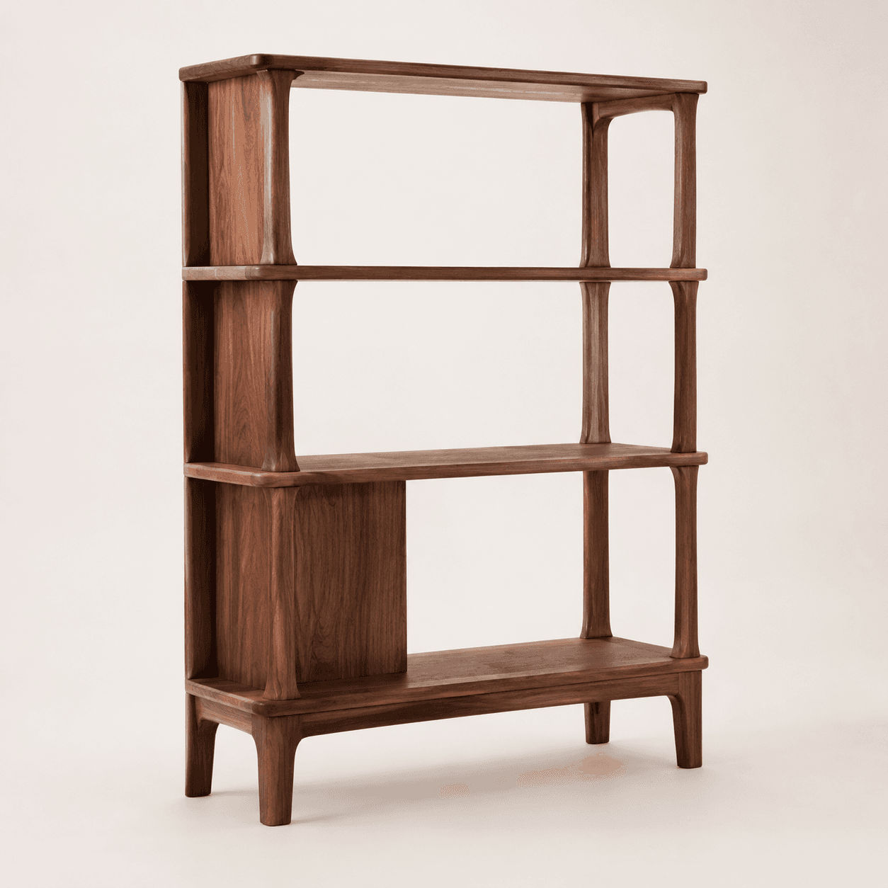 Walnut open shelf