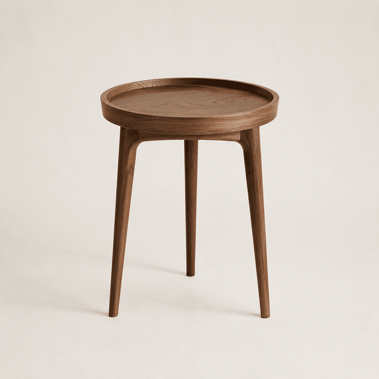 Walnut slim side table